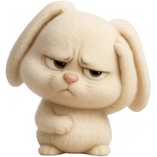 🥺 Стикер «Кролик Тролик» для Telegram