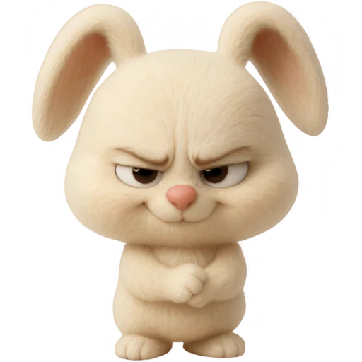 😈 Стикер «Кролик Тролик» для Telegram