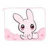 💭 Эмодзи «Rabbit And Girl Pink» для Telegram