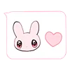 💭 Эмодзи «Rabbit And Girl Pink» для Telegram