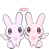 👫 Эмодзи «Rabbit And Girl Pink» для Telegram