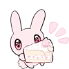 🍰 Эмодзи «Rabbit And Girl Pink» для Telegram