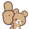 👍 Эмодзи «Rabbit Bear Заяц Медведь» для Telegram