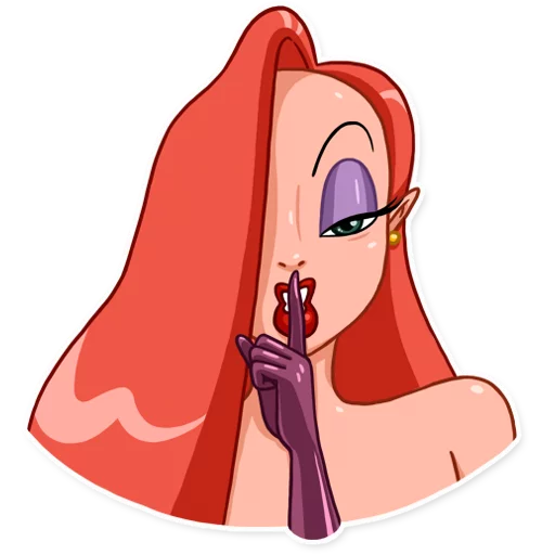 🤫 Стикер «Jessica Rabbit» для Telegram