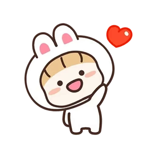 ❤️ Стикер «Rabbit Love 3» для Telegram