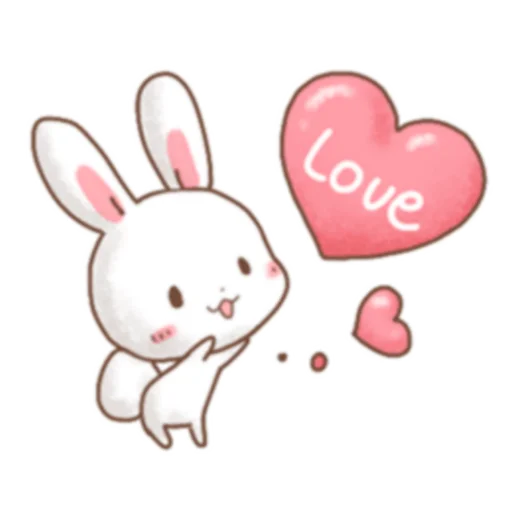 💕 Стикер «Rabbit and Bears love» для Telegram