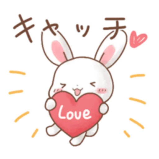 😆 Стикер «Rabbit and Bears love» для Telegram