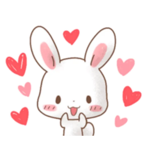 💗 Стикер «Rabbit and Bears love» для Telegram