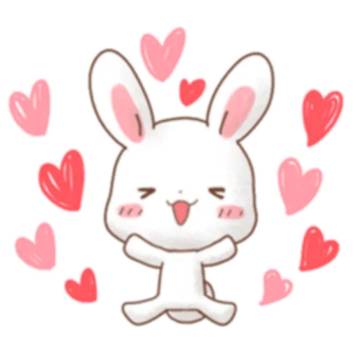 ❤ Стикер «Rabbit and Bears love» для Telegram