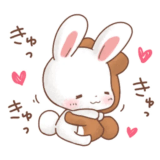 👐 Стикер «Rabbit and Bears love» для Telegram