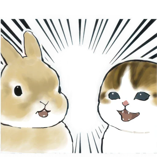 🤣 Стикер «Котята и Кролики» для Telegram
