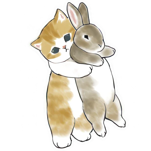 🤗 Стикер «Котята и Кролики» для Telegram