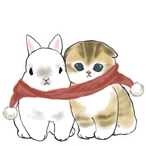 🥺 Стикер «Котята и Кролики» для Telegram