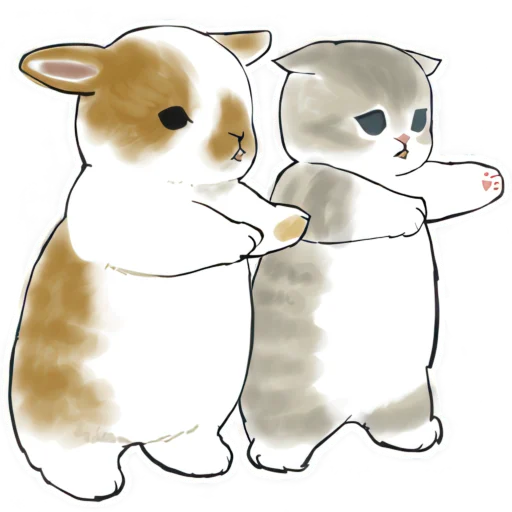 😍 Стикер «Котята и Кролики» для Telegram