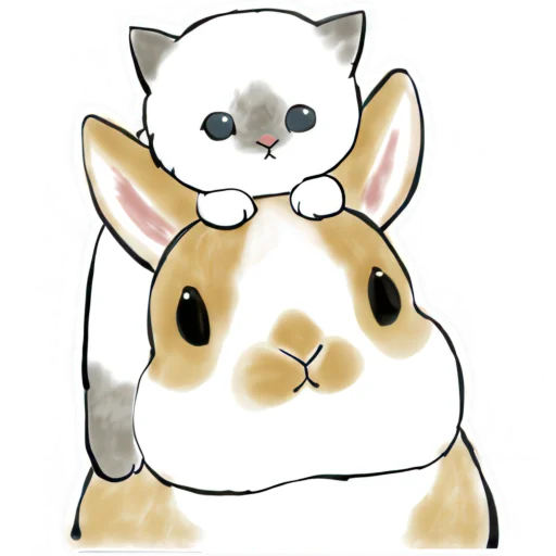 Стикерпак Котята и Кролики для Telegram