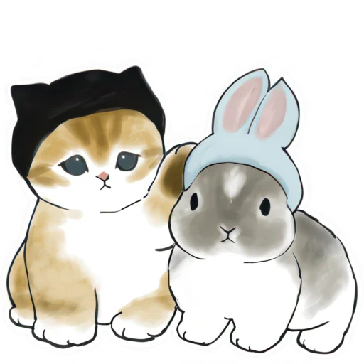 🐱 Стикер «Котята и Кролики» для Telegram