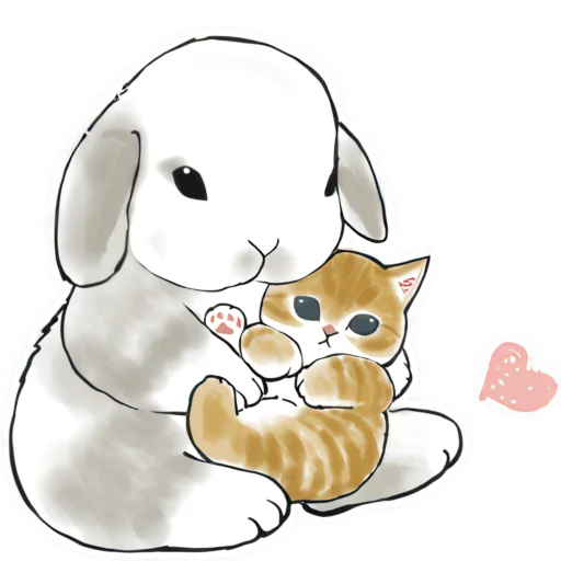 😊 Стикер «Котята и Кролики» для Telegram