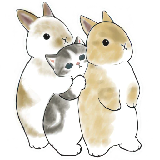 ☺️ Стикер «Котята и Кролики» для Telegram
