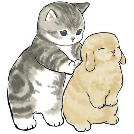 🤤 Стикер «Котята и Кролики» для Telegram