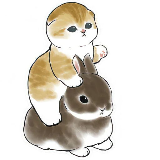 🥺 Стикер «Котята и Кролики» для Telegram