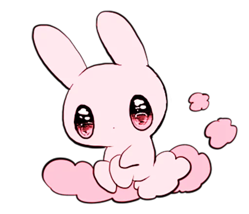 Стикерпак rabbits and girls pink для Telegram