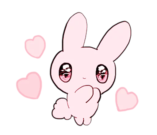😍 Стикер «rabbits and girls pink» для Telegram