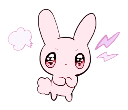 😤 Стикер «rabbits and girls pink» для Telegram