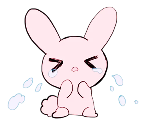😭 Стикер «rabbits and girls pink» для Telegram