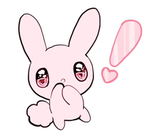 😮 Стикер «rabbits and girls pink» для Telegram