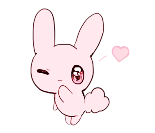 😉 Стикер «rabbits and girls pink» для Telegram