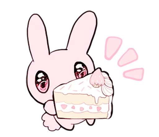🍰 Стикер «rabbits and girls pink» для Telegram