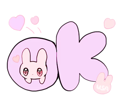 👌 Стикер «rabbits and girls pink» для Telegram