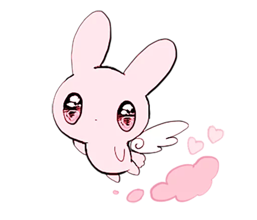 👼 Стикер «rabbits and girls pink» для Telegram