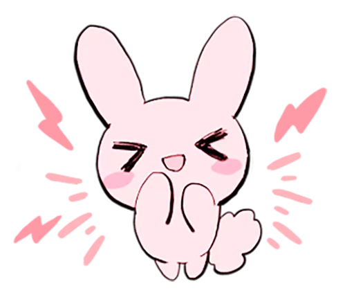 😆 Стикер «rabbits and girls pink» для Telegram