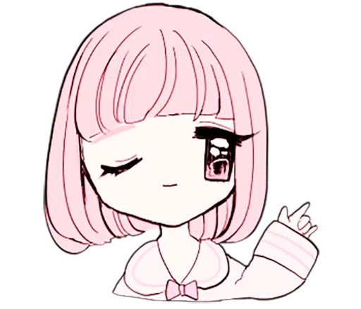 🤘 Стикер «rabbits and girls pink» для Telegram
