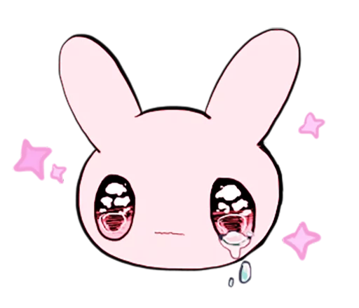 😢 Стикер «rabbits and girls pink» для Telegram