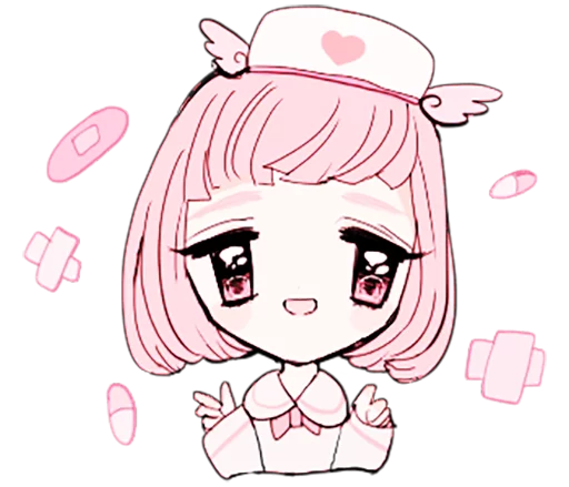 💉 Стикер «rabbits and girls pink» для Telegram
