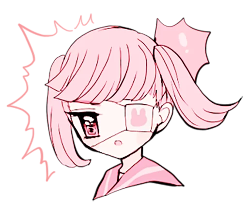 😧 Стикер «rabbits and girls pink» для Telegram