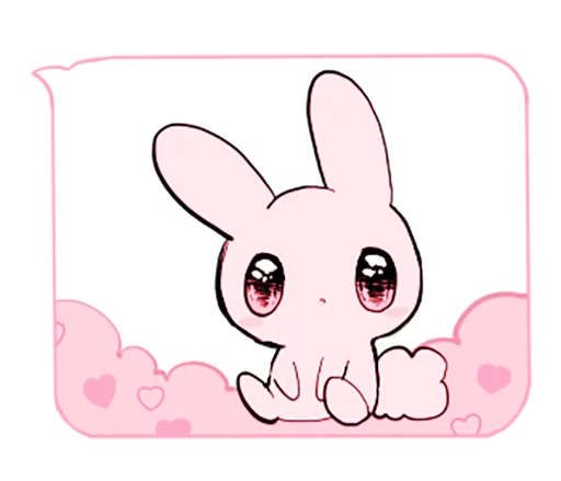 🙄 Стикер «rabbits and girls pink» для Telegram