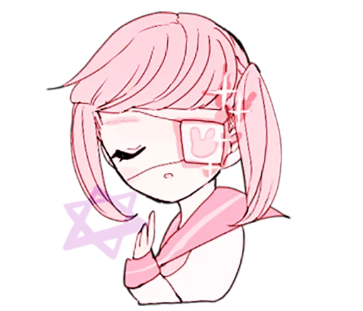 😌 Стикер «rabbits and girls pink» для Telegram