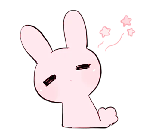 😪 Стикер «rabbits and girls pink» для Telegram