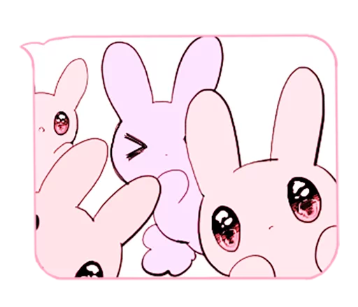 👀 Стикер «rabbits and girls pink» для Telegram