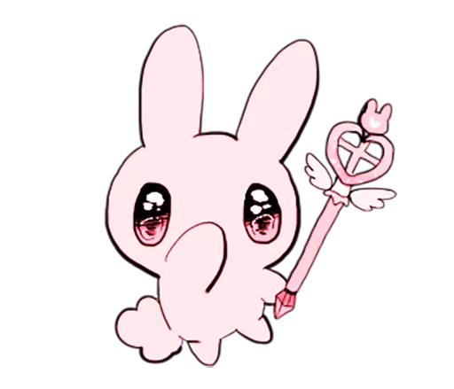 🙊 Стикер «rabbits and girls pink» для Telegram