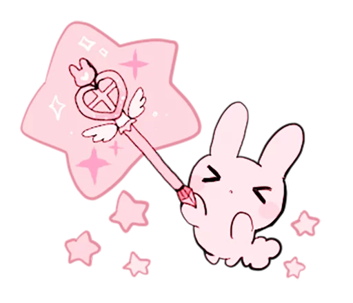 😣 Стикер «rabbits and girls pink» для Telegram