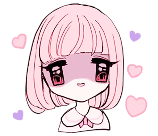 😈 Стикер «rabbits and girls pink» для Telegram