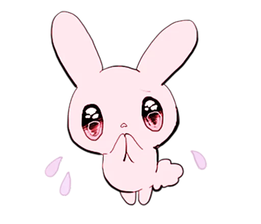 😥 Стикер «rabbits and girls pink» для Telegram