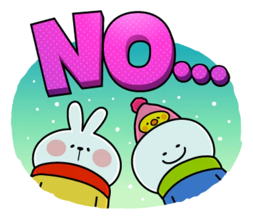 🙅 Стикер «Spoiled Rabbits Winter» для Telegram