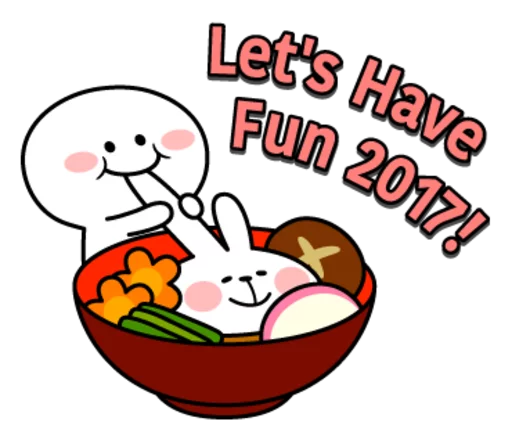 🍜 Стикер «Spoiled Rabbits Winter» для Telegram