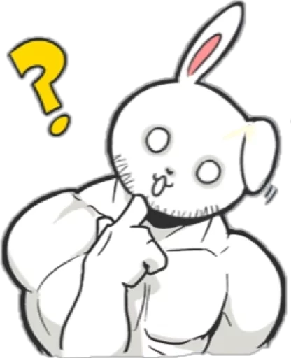 🤔 Стикер «Rabbo the Muscle Rabbit» для Telegram