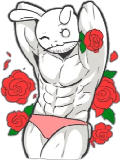 😏 Стикер «Rabbo the Muscle Rabbit» для Telegram